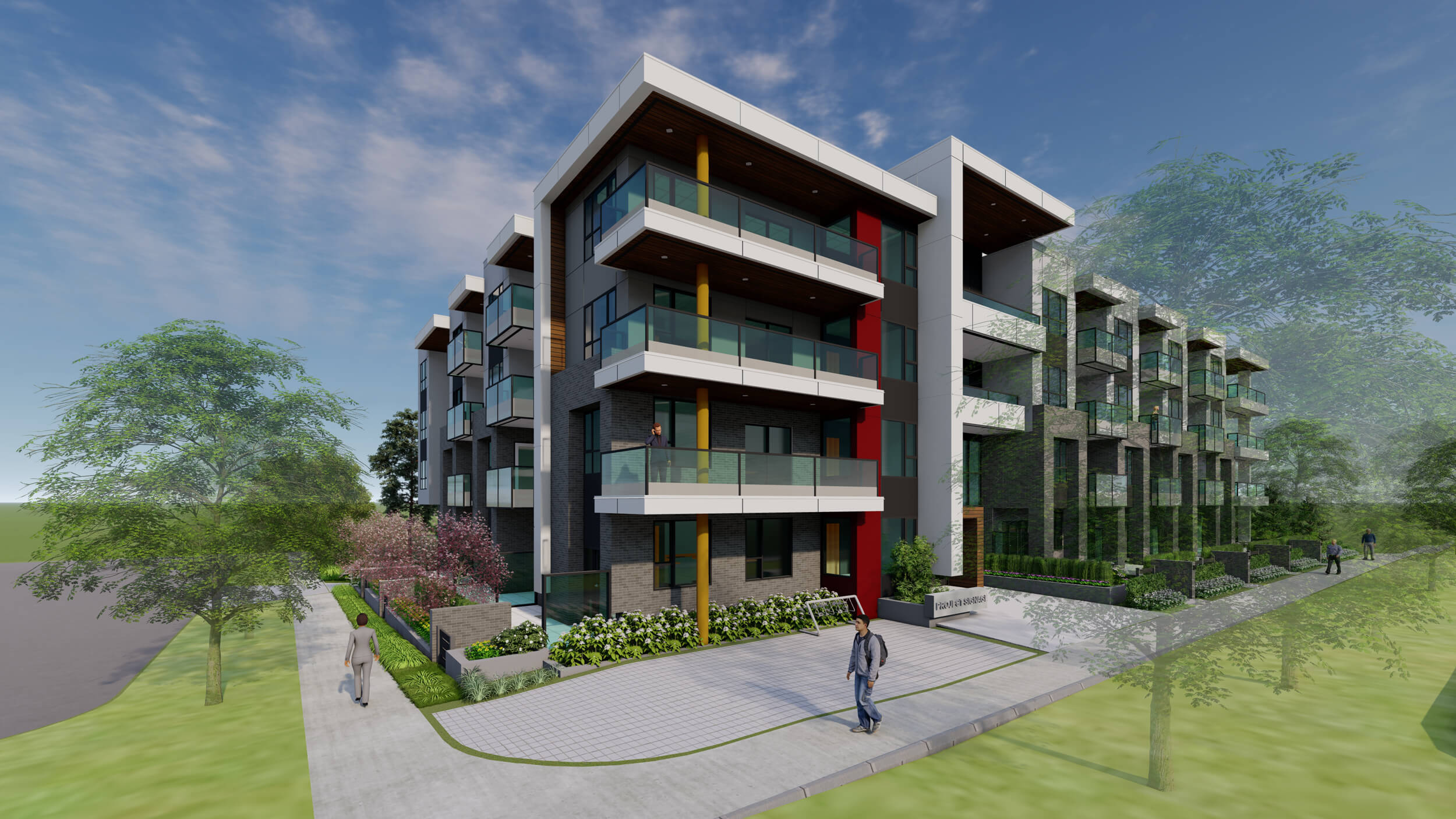 The “154 Avenue” development is a five-storey wood-frame apartment building in Surrey. Design by Group 161 | DF Architecture.