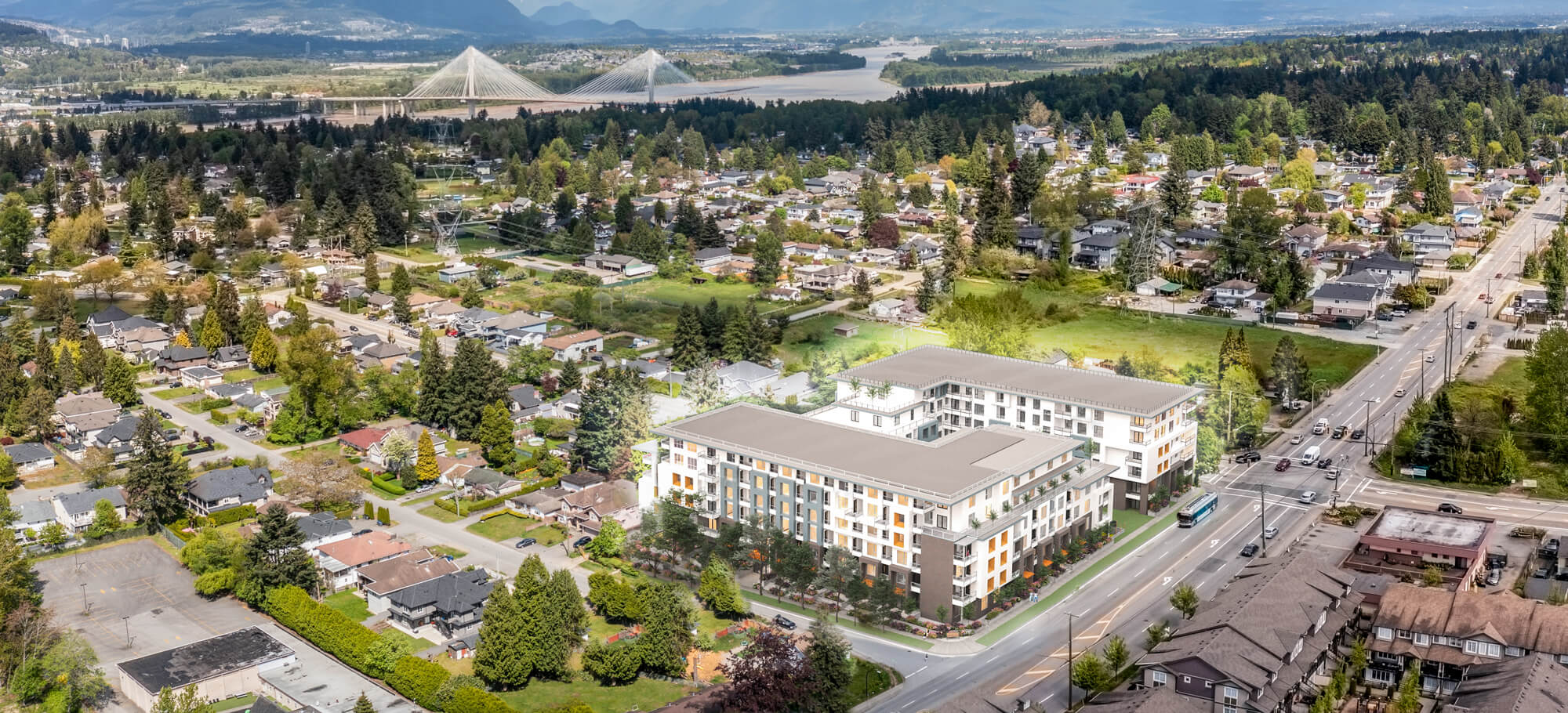 The ‘Viktor’ development is a 6-storey residential condo project in Surrey. Design by Group 161 | DF Architecture.