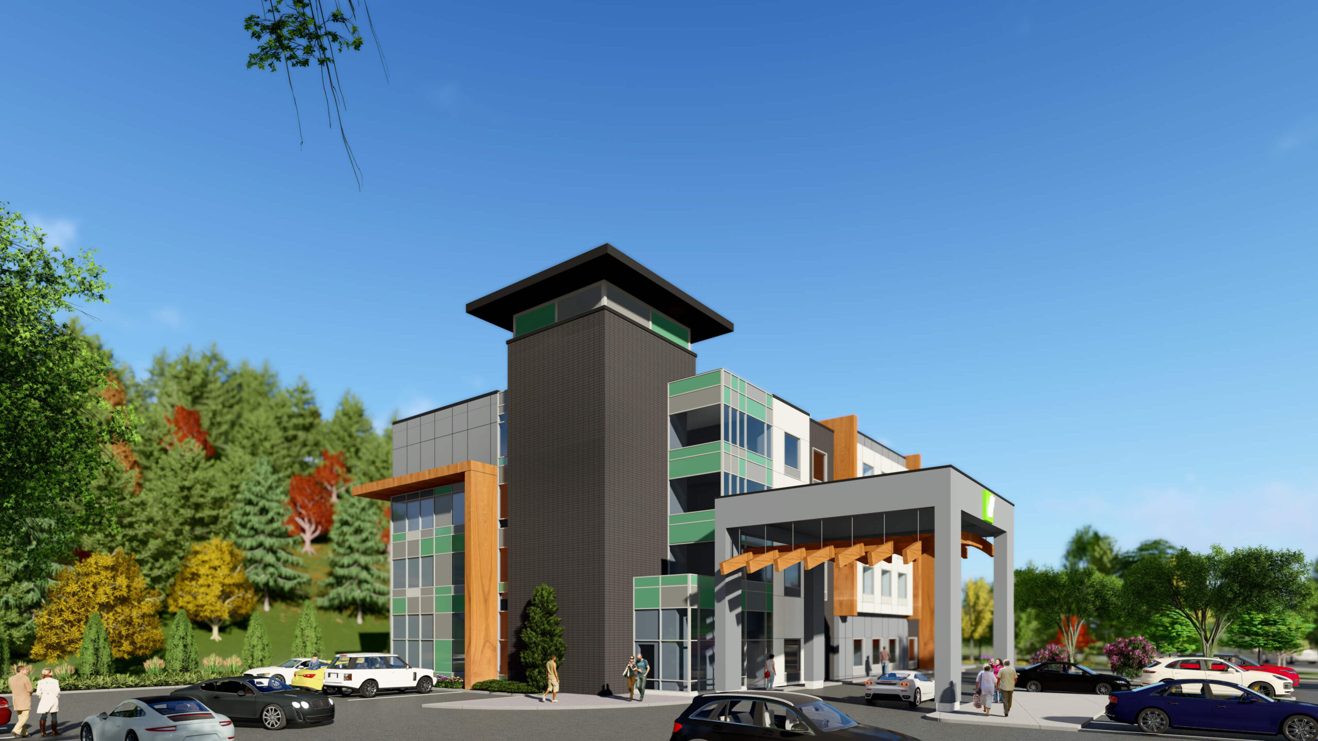 The ‘Revelstoke Hotel” development is a hospitality project located at 1859 Trans-Canada Hwy. Revelstoke, BC. Design by Group 161 | DF Architecture. Group 161, DF Architecture | ‘Revelstoke Hotel,’ Hospitality Development | Revelstoke, British Columbia, Canada
