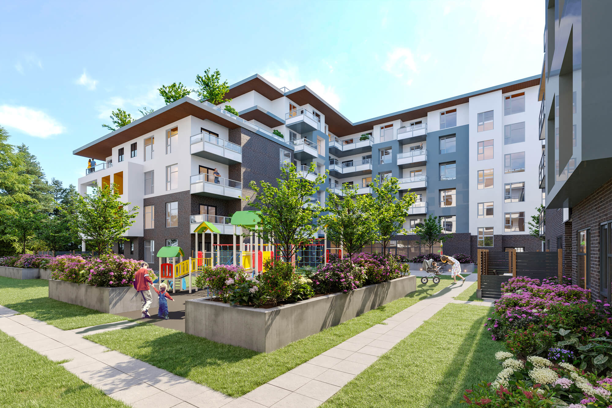 The ‘Viktor’ development is a 6-storey residential condo project in Surrey. Design by Group 161 | DF Architecture.